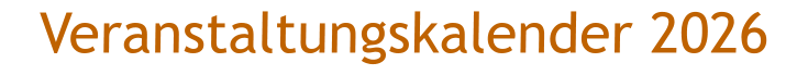 Veranstaltungskalender 2026